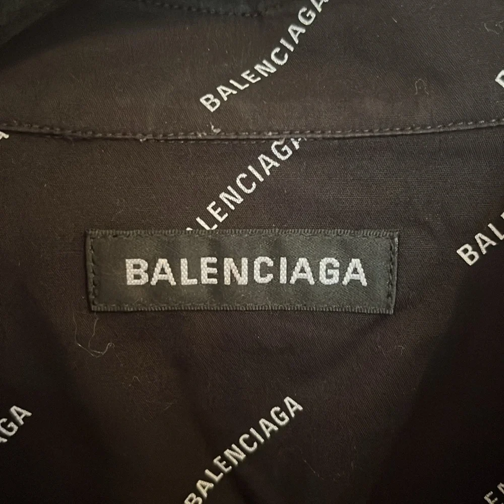 Balenciaga Logo Button Down Shirt - Picture 5 of 9